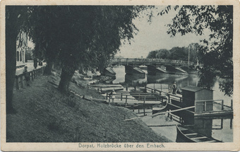 Dorpat : Holzbrücke über den Embach