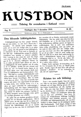 Kustbon ; 29 1919