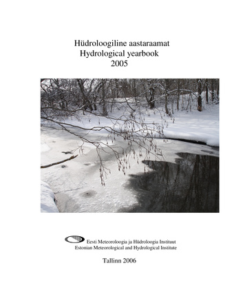 Hüdroloogiline aastaraamat = Hydrological yearbook ; 2005