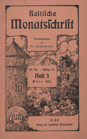 Baltische Monatsschrift ; 3 1905-03