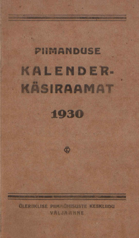 Piimanduse kalender-käsiraamat 1930