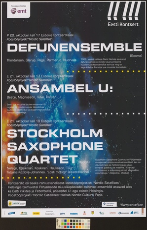 Defunensemble, Ansambel U, Stockholm Saxophone Quartet 