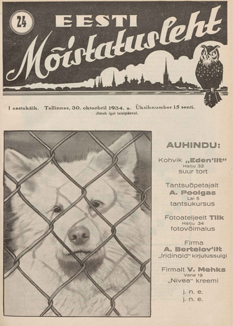 Eesti Mõistatusleht ; 24 1934-10-30
