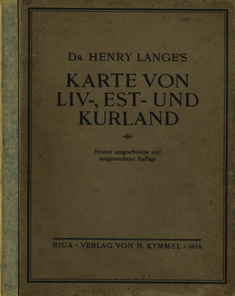 Dr. Henry Lange's Karte von Liv-, Est- und Kurland