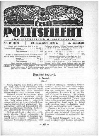 Eesti Politseileht ; 19 1930