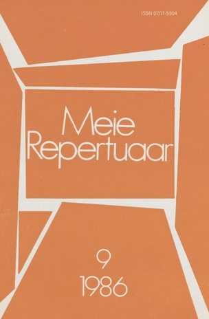 Meie repertuaar : Eesti NSV Rahvaloomingu ja Kultuuritöö Teadusliku Metoodikakeskuse väljaanne ; 9 1986-09