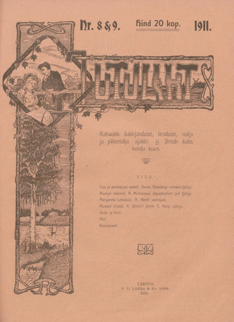 Jutuleht : rahvalik ilukirjanduse, teaduse, nalja ja pilkenalja ajakiri ; 8-9 1911