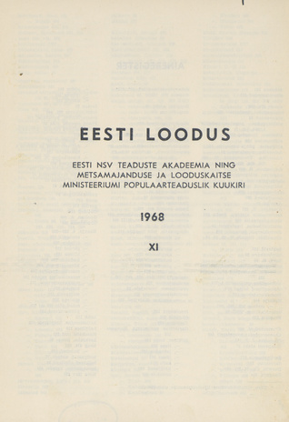 Eesti Loodus ; 1 1968-01