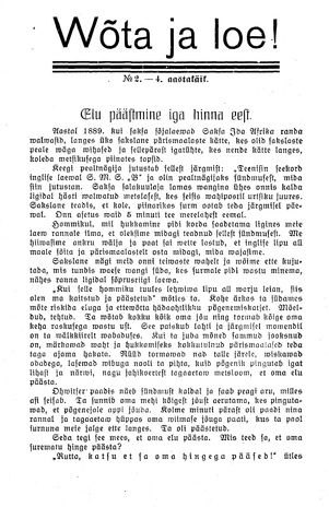 Wõta ja loe ; 2 1935
