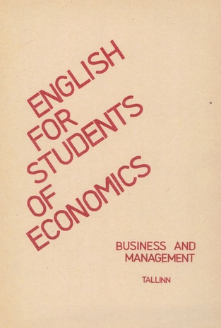 English for students of economics : business and management 