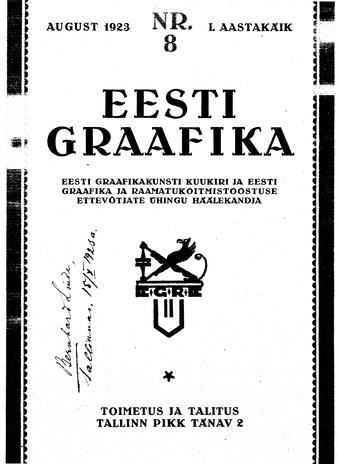 Eesti Graafika ; 8 1923-08