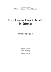 Social inequalities in health in Estonia : main report