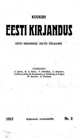 Eesti Kirjandus ; 2 1915