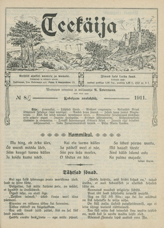 Teekäija : Eesti Baptisti Koguduse Ühenduse häälekandja ; 8 1911