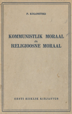 Kommunistlik moraal ja religioosne moraal