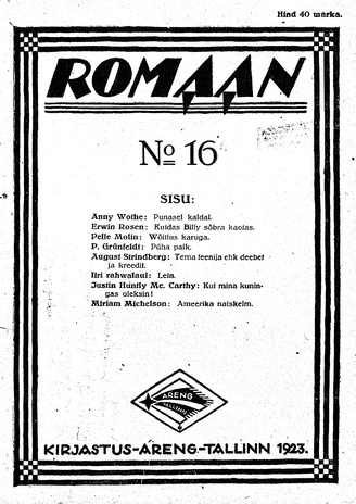 Romaan ; 16 1923