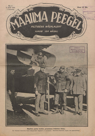 Maailma peegel : piltidega ajakiri ; 5 1924-07-03