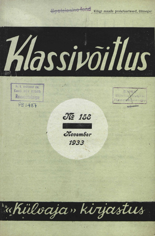 Klassivõitlus ; 158 1933-11