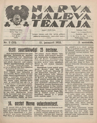 Narva Maleva Teataja ; 2 (23) 1933-01-15