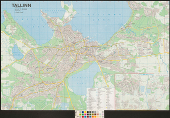 Tallinn : linna plaan = city plan with the public transport = план города с пассажирским транспортом 