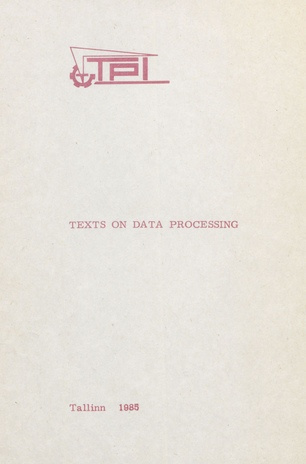 Texts on data processing 