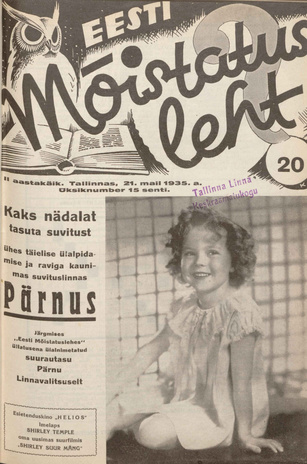 Eesti Mõistatusleht ; 20 1935-05-21