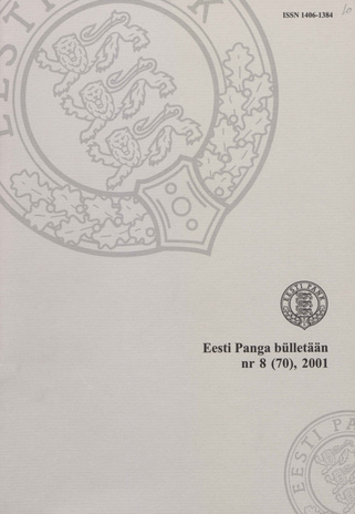 Eesti Panga Bülletään ; 8 (70) / 2001