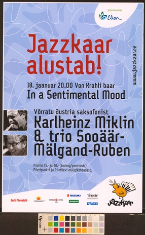 Jazzkaar alustab! Karlheinz Miklin & trio Sooäär-Mälgand-Ruben