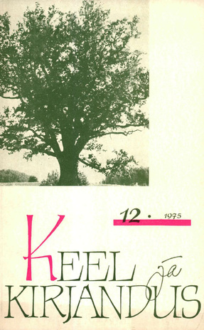 Keel ja Kirjandus ; 12 1975-12