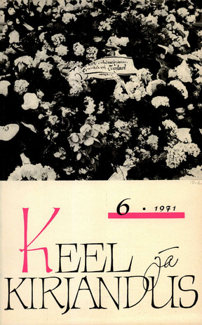 Keel ja Kirjandus ; 6 1971-06