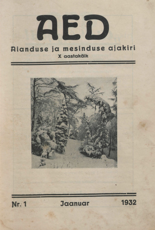 Aed : aianduse ajakiri ; 1 1932-01