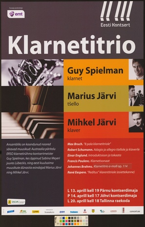 Klarnetitrio : Guy Spielman, Marius Järvi, Mihkel Järvi 