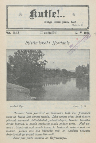 Kutse! : äratusleht linnas ja maal ; 11-12 1935-05-17