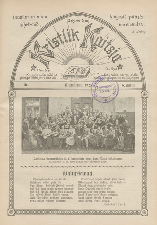 Kristlik Kaitsja : Eesti metodistide häälekandja ; 3 1925-03
