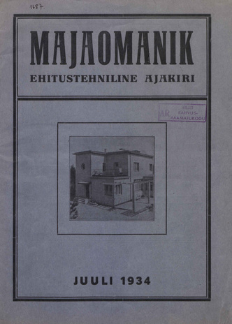 Majaomanik : ehitustehniline ajakiri ; 1934-07