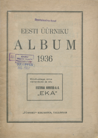 Eesti üürniku album : 1936