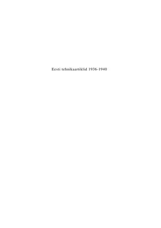 Eesti tehnikaartiklid 1936-1940 : bibliograafia ; 1 (Tallinna Tehnikaülikooli Raamatukogu töid. B)