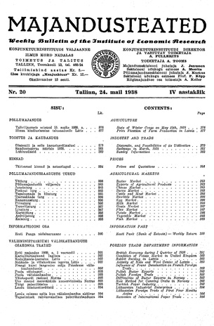 Majandusteated ; 20 1938-05-24
