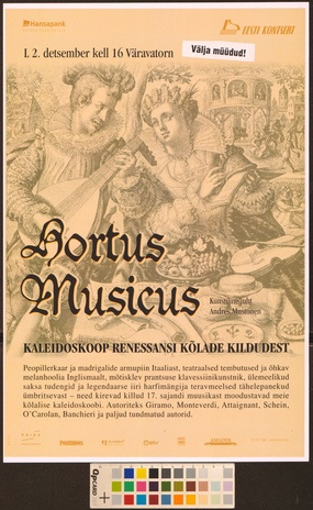 Hortus Musicus : kaleidoskoop renessansi kõlade kildudest 