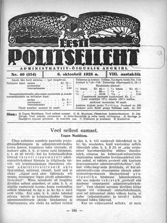 Eesti Politseileht ; 40 1928