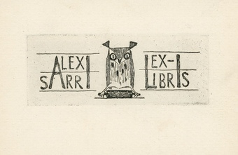 Alex Sarri ex-libris 