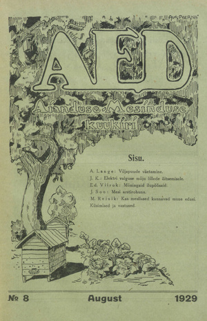 Aed : aianduse ajakiri ; 8 1929-08