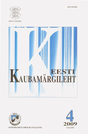 Eesti Kaubamärgileht ; 4 2009-04