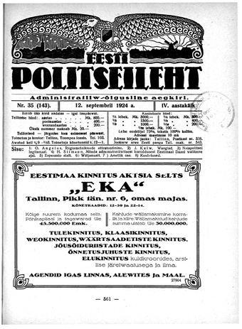 Eesti Politseileht ; 35 1924
