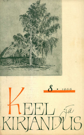 Keel ja Kirjandus ; 8 1966-08