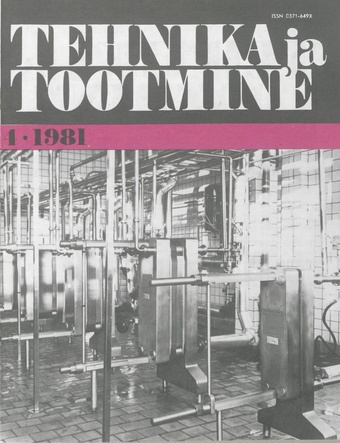Tehnika ja Tootmine ; 4 1981-04