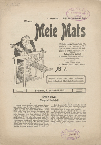 Vana Meie Mats : nalja- ja pilkekunsti nädalkiri ; 1 1915-12-03