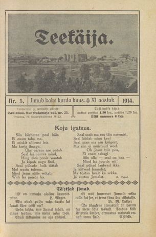 Teekäija : Eesti Baptisti Koguduse Ühenduse häälekandja ; 5 1914