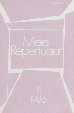 Meie repertuaar : Eesti NSV Rahvaloomingu ja Kultuuritöö Teadusliku Metoodikakeskuse väljaanne ; 8 1986-08