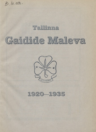 Tallinna Gaidide Maleva : 1920-1935
